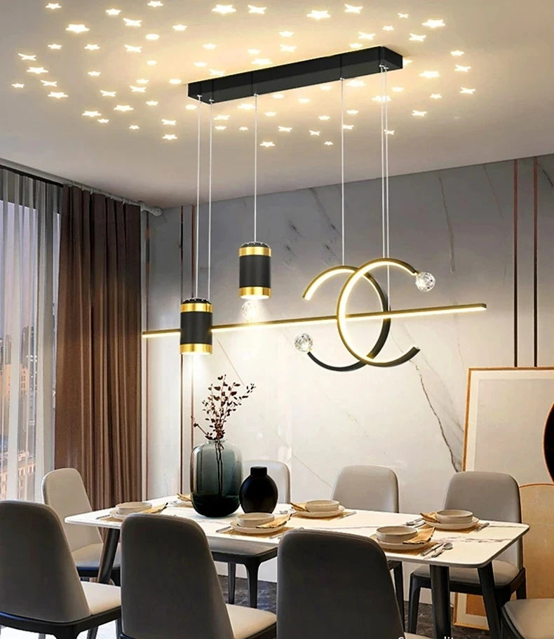 LED Pendant Chandelier — 45W Dimmable Bar Light, Restaurant Kitchen Dining Room Bedroom