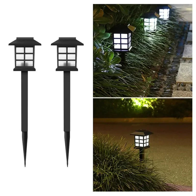 Solar Pathway Lights 2-Pack — Waterproof Outdoor Garden Stake Lights, Walkway Driveway Yard