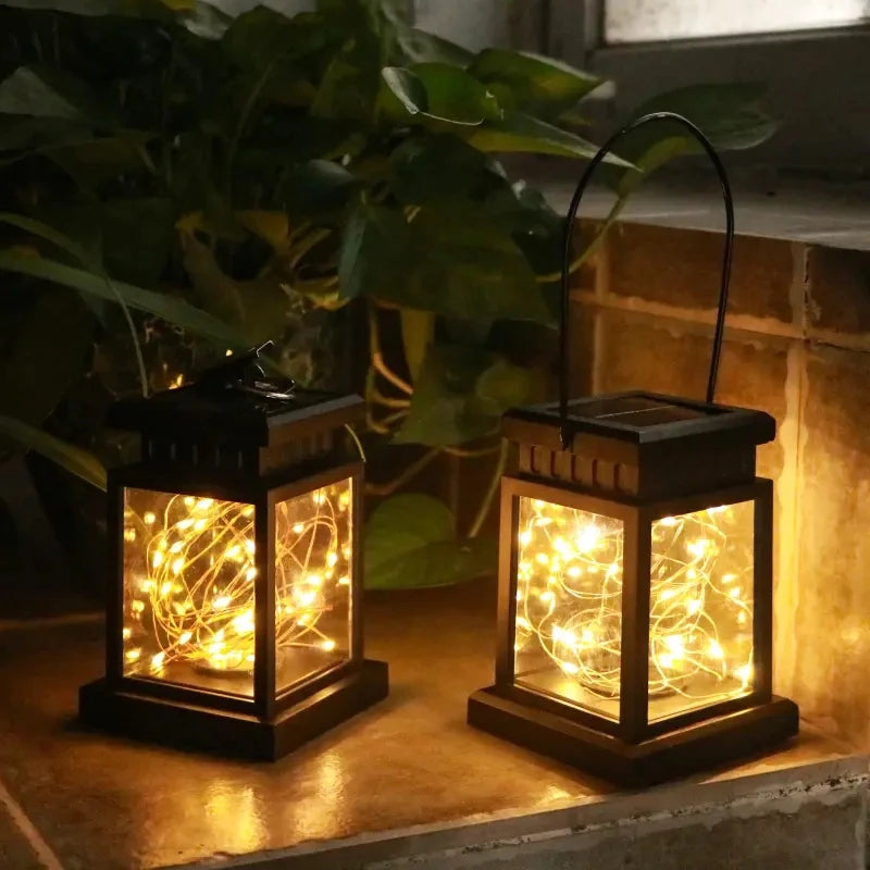 Solar Hanging Lantern — Outdoor Decorative Garden Light, Weatherproof, Patio Table Yard