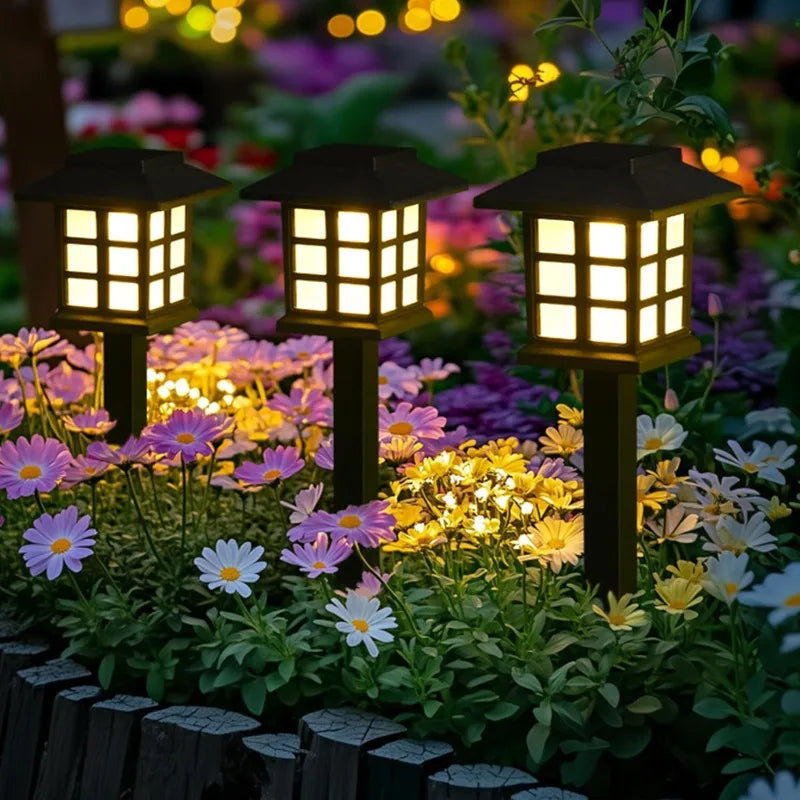 Solar Pathway Lights 2-Pack — Waterproof Outdoor Garden Stake Lights, Walkway Driveway Yard