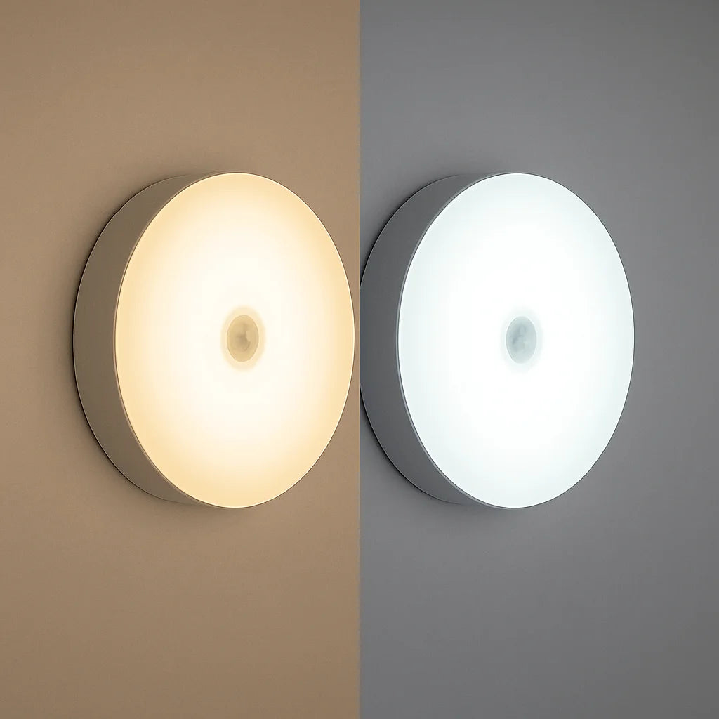 LED Motion Sensor Night Light — Rechargeable, Magnetic Mount, 3 Color Modes, Closet Bedside Cabinet