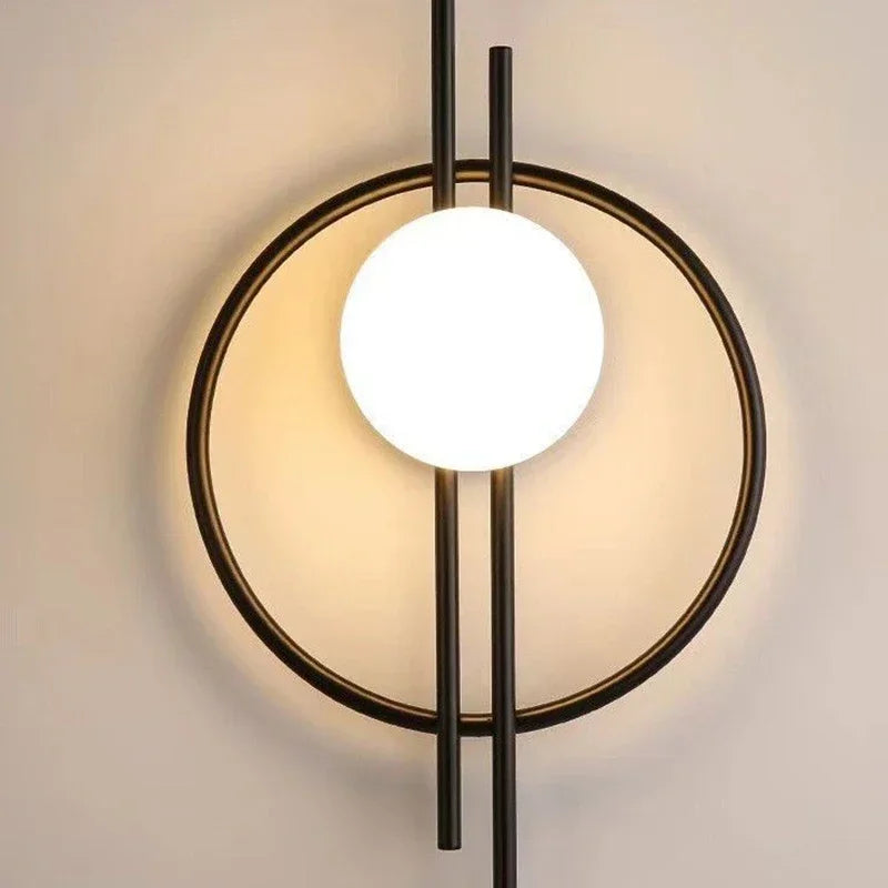 Wall Sconce — Up Down Frosted Glass Wall Light, Touch Switch, Bedroom Living Room Hallway