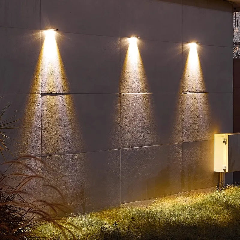 Solar Fence Wall Lights 2-Pack — Outdoor Waterproof Deck Lights, Fence Post Yard Pathway