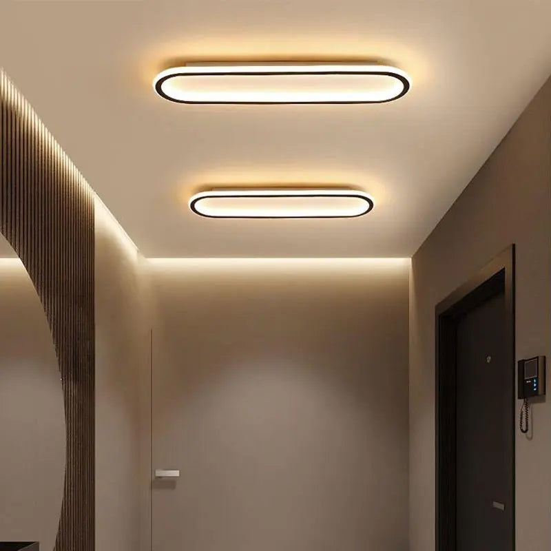Modern LED Ceiling Light — Flush Mount, Iron Fixture, Aisle Hallway Kitchen Bedroom Entryway