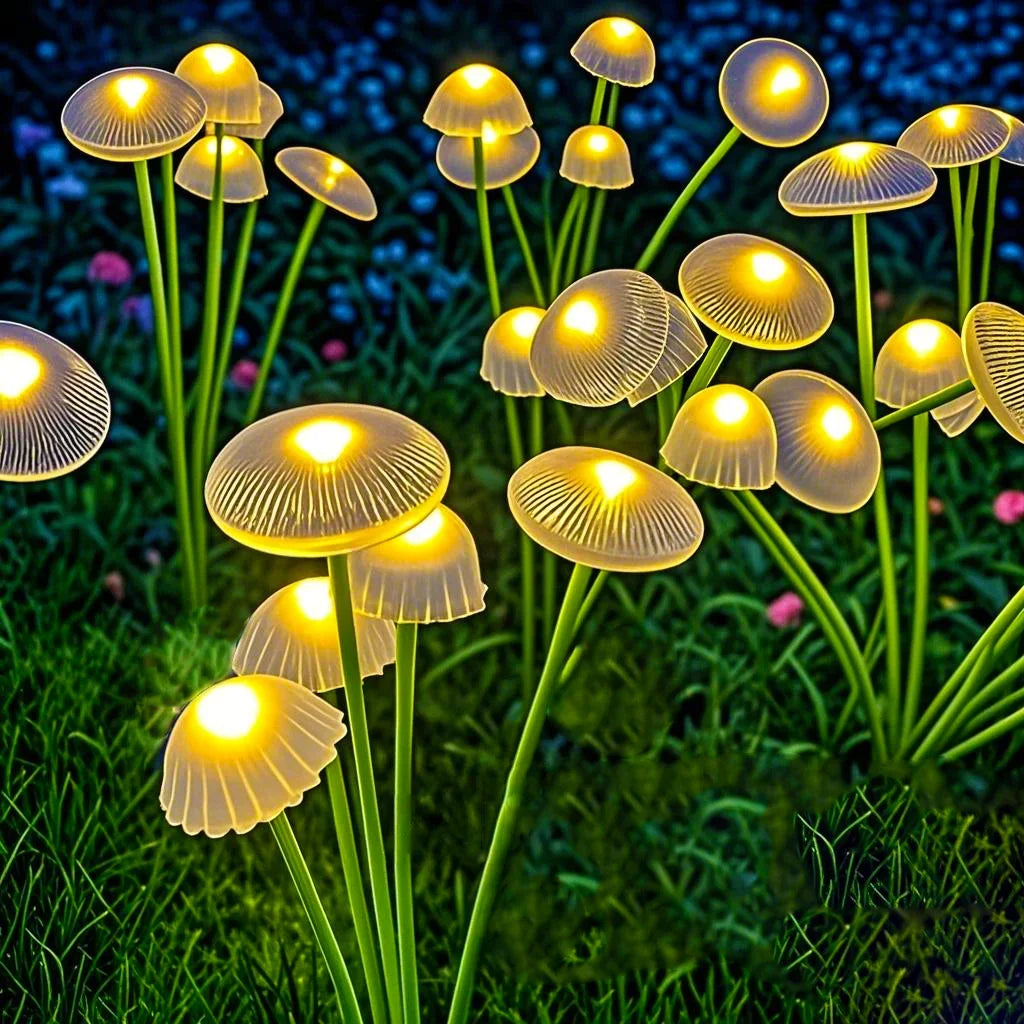 Solar Mushroom Garden Lights — Waterproof Outdoor Lawn Pathway Lights, Yard Patio Decor