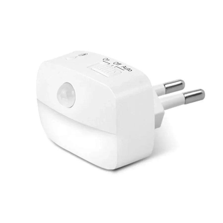 LED Plug-In Motion Sensor Night Light — Auto On/Off, 3 Color Modes, US/EU Plug, Bedroom Hallway