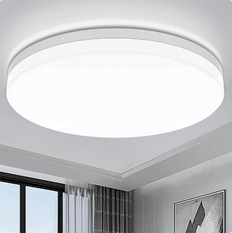 LED Ceiling Light — Ultra-Thin Round Flush Mount, Dimmable, 4 Sizes, Bedroom Living Room