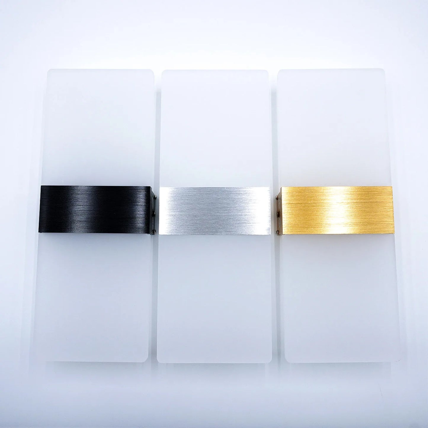LED Wall Sconce — Aluminum Acrylic Up Down Wall Light, Black Gold Silver, Bedroom Corridor Bathroom