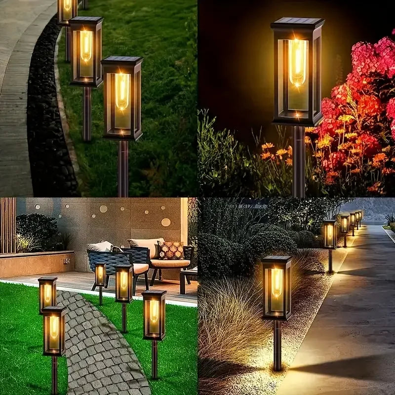 Solar Pathway Lights — Outdoor Garden Stake Lights, IP65 Waterproof, Walkway Lawn Yard Decor