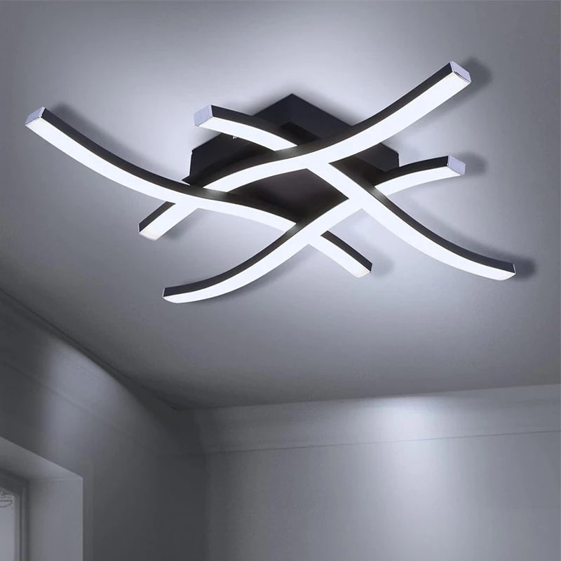 LED Ceiling Light — Modern Flush Mount Fixture, Living Room Dining Room Bedroom Kitchen