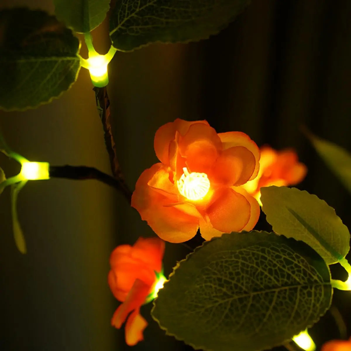 LED Blossom Tree Lamp — 24 LED Warm White Fairy Light, Bedroom Desk Decor Night Light