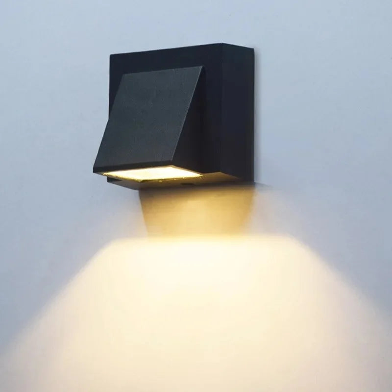 LED Outdoor Wall Lamp — IP65 Waterproof Aluminum Sconce, Balcony Garden, 6 Colors
