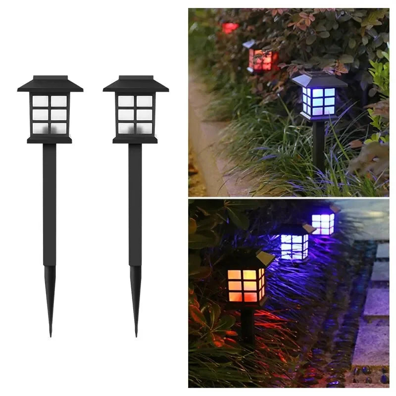 Solar Pathway Lights 2-Pack — Waterproof Outdoor Garden Stake Lights, Walkway Driveway Yard